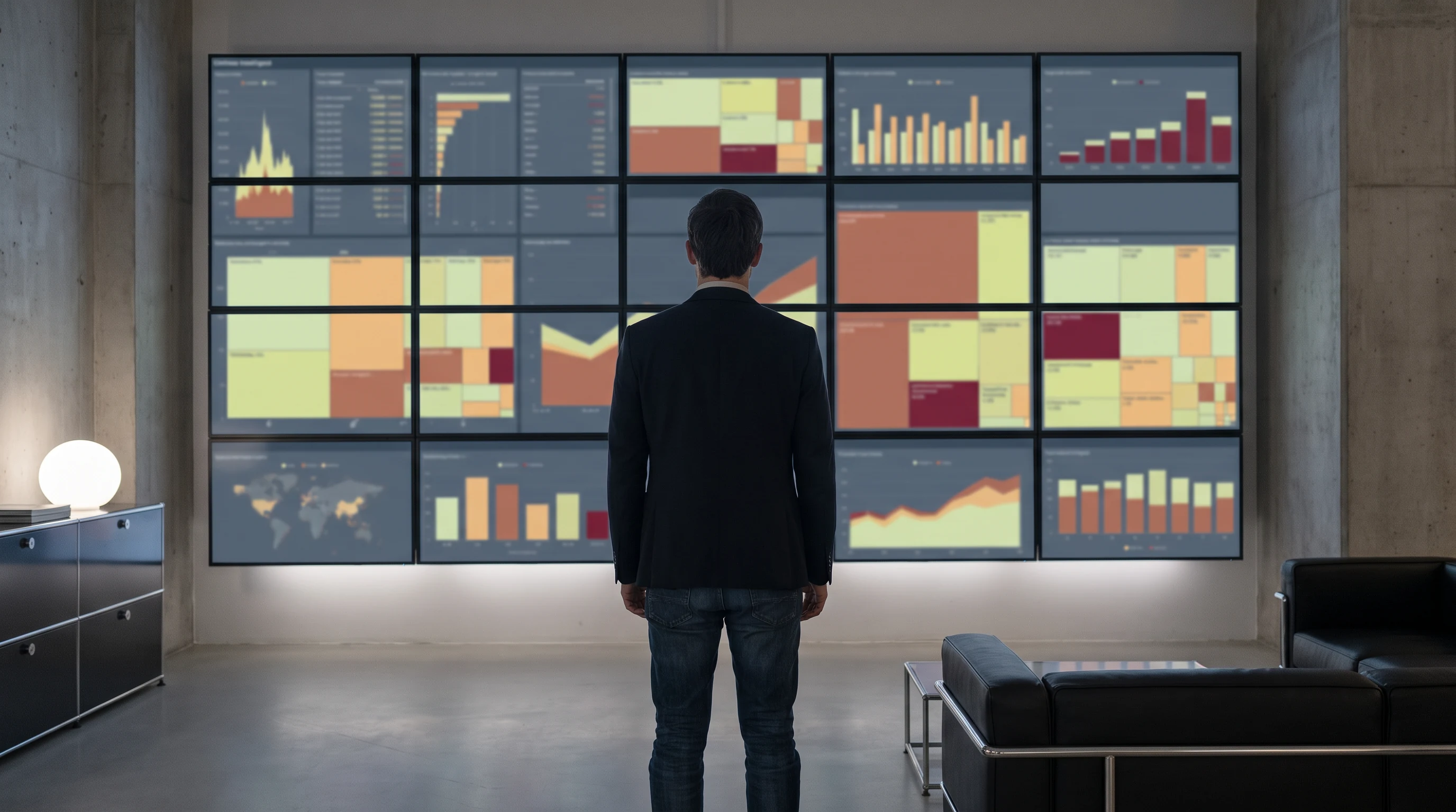 Analyst using a tablet